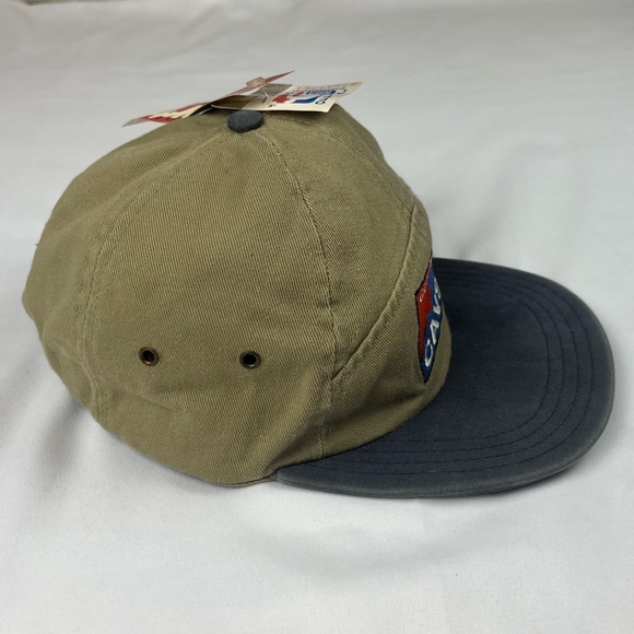 Vtg Ajd Cleveland Cavaliers Mens Camp Hat 90s Tan/Blue Cavs NBA Basketball - Picture 4 of 6